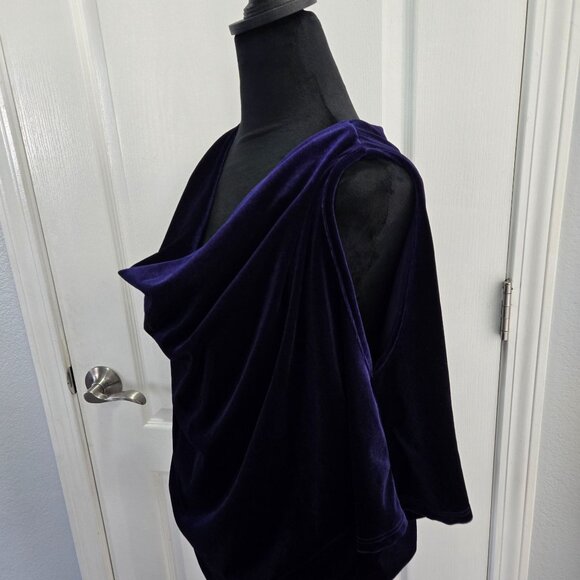 For Cynthia Velvet Drape Cowl Neck Top With Open Sleeves XL - Picture 5 of 10